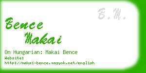 bence makai business card